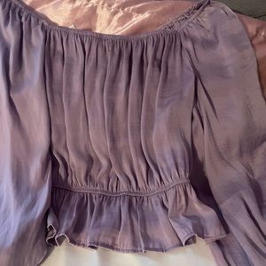 preppy puff sleeve ruffle cropped top